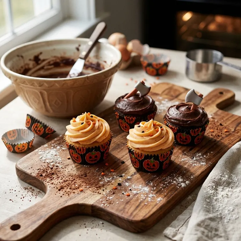 Podzimní hliníkové košíčky na muffiny s motivem dýní od značky Wilton, balení 30 kusů