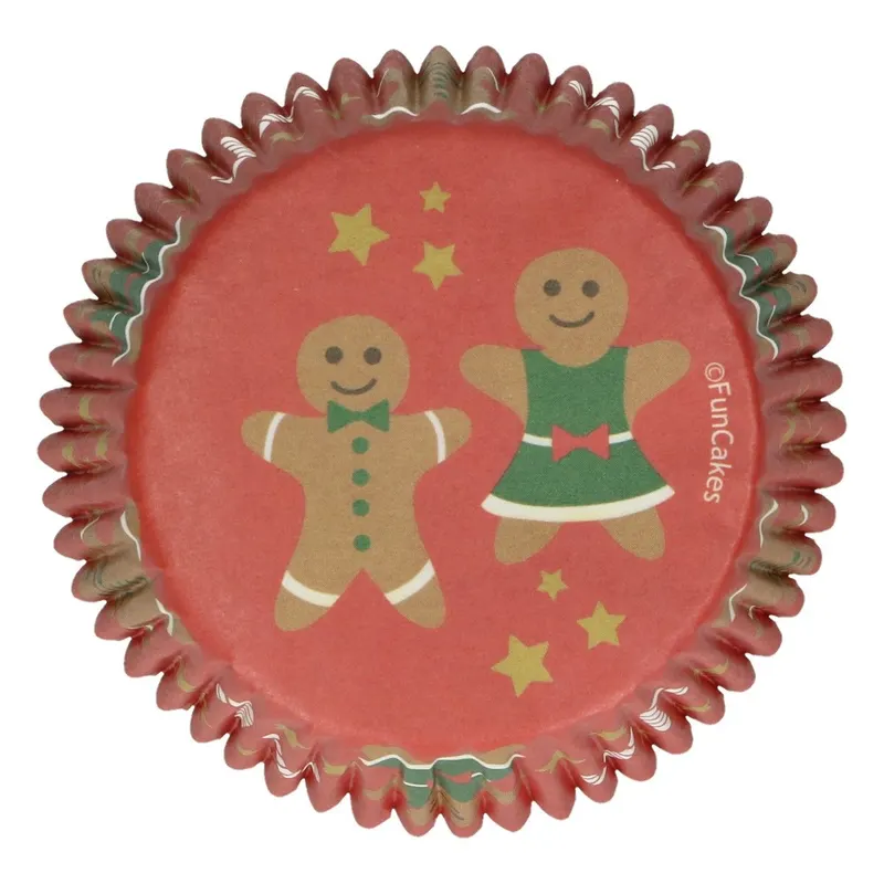 Vánoční papírové košíčky na cupcakes FunCakes v balení 48 kusů pro pečení muffinů a cupcakes