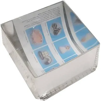 Dortová forma čtvercového tvaru 12x12 cm z pocínovaného plechu od značky Felcman na minidorty a dezerty