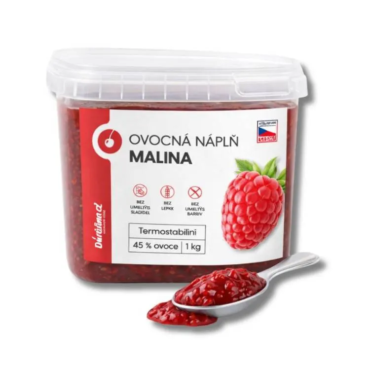 Ovocná náplň DORTISIMO s malinou, termostabilní pro pečení dortů a koláčů v hmotnosti 1 kg