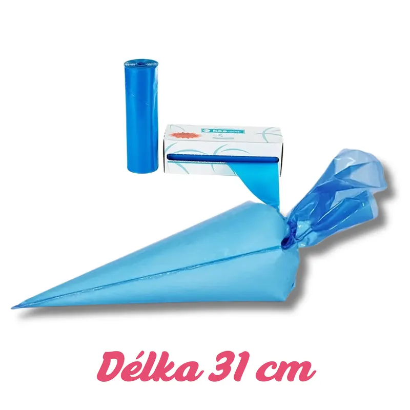 Dva protiskluzové cukrářské sáčky KEE z PVC o délce 31 cm pro zdobení dortů krémem