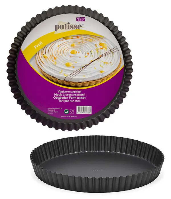 Forma na koláč Patisse o průměru 24 cm a výšce 3 cm pro pečení koláčů a tart