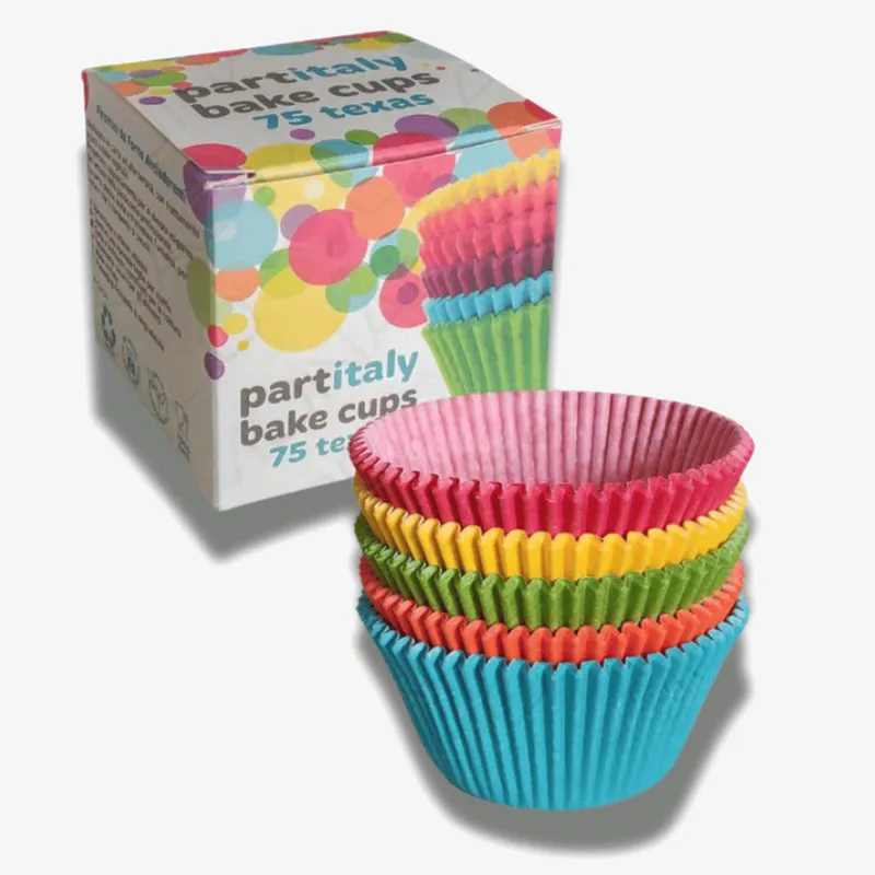 Papírové košíčky na cupcakes Texas v barevném mixu, 75 kusů, vhodné na pečení muffinů a dezertů
