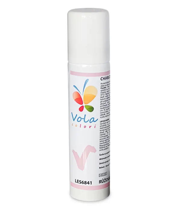 Sametový sprej na zdobení dortů a semifred v růžové barvě, Chablonage, 100 ml