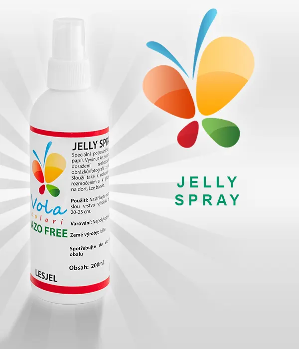 Želírující sprej Monaco na ovoce a jedlý papír pro lesklý povrch dortů o objemu 200 ml