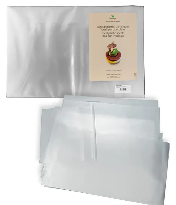 Měkká extra silná dortová fólie 0,12 mm v rozměru 60x40 cm, balení 50 kusů, k ochraně a práci s dortem