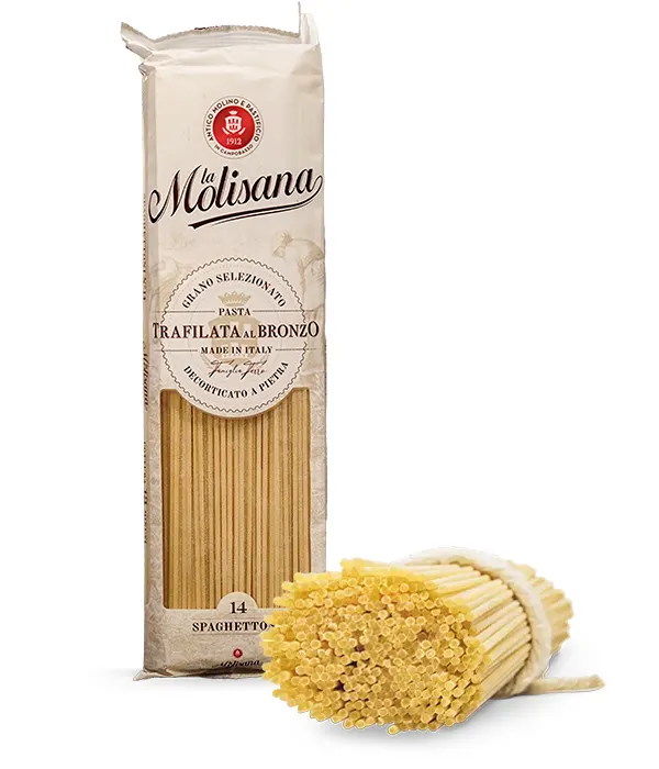 Italské těstoviny Spaghettoni od značky La Molisana v balení 500 g vyrobené z tvrdé pšenice tažené přes bronzovou matrici