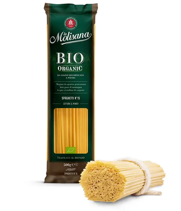 Italské špagety BIO z tvrdé pšenice od značky La Molisana v balení 500 g pro klasická italská jídla