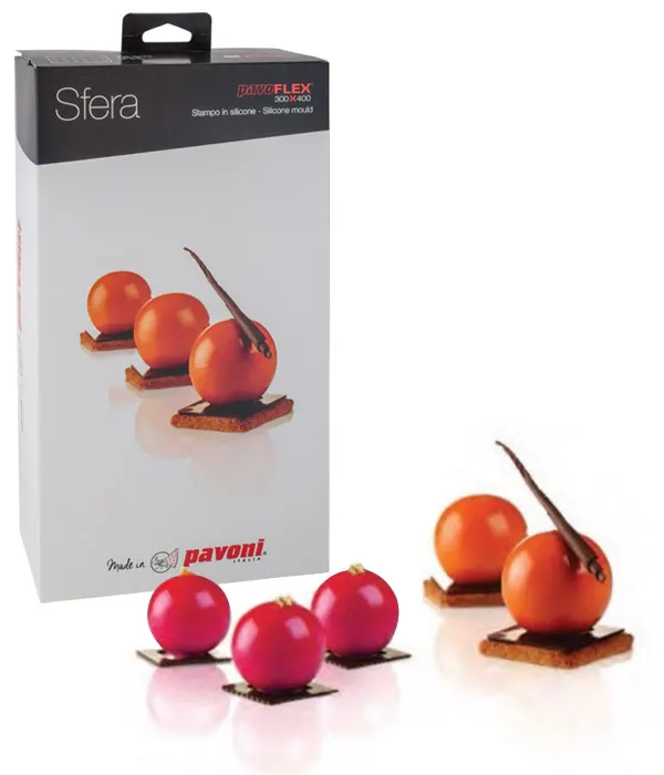 Silikonová forma na koule o průměru 3 cm s 30 jamkami po 14 ml pro dezerty a semifredda
