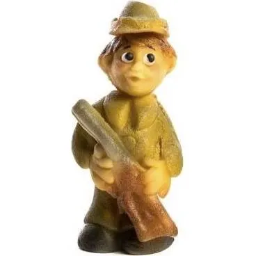 Marcipánová figurka myslivce pro zdobení dortu, 9x4 cm, značka Frischmann