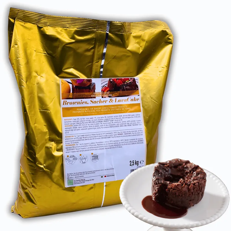 Směs na vláčné brownies od značky Madame Loulou v balení 2,5 kg bez lepku pro přípravu čokoládových dezertů