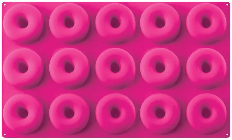 Silikonová forma Alvarak na mini donuty o průměru 4,5 cm pro pečení v troubě i přípravu dezertů