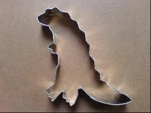 Vykrajovátko ve tvaru dinosaura o velikosti 9 cm od značky Felcman na vykrajování sušenek a fondánu
