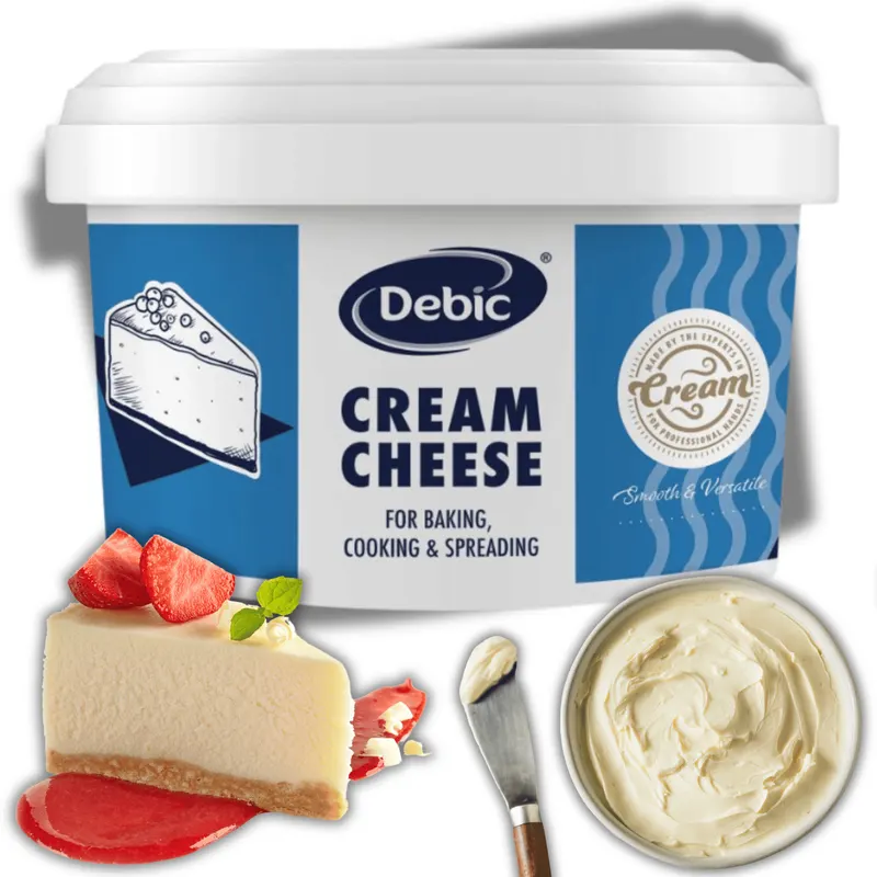 Krémový sýr Cream Cheese značky Debic pro pečení a přípravu krémů a dortů, balení 1,5 kg