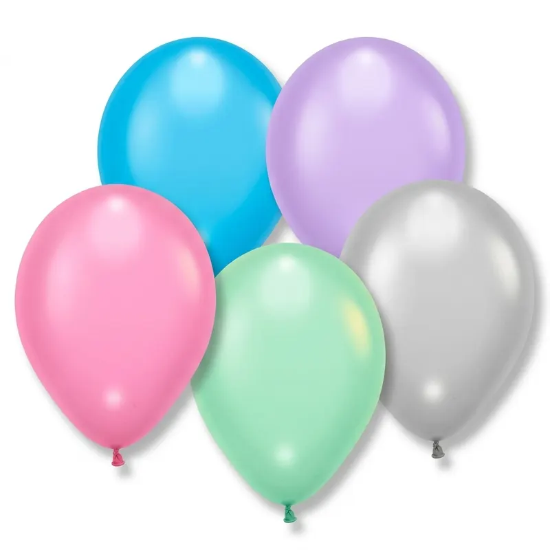 Pastelové latexové balonky s vestavěným LED světýlkem, balení 5 kusů na party a oslavy