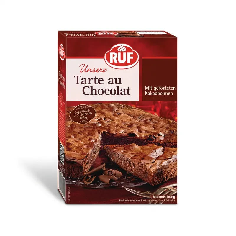 Směs na čokoládový koláč RUF v balení 470 g pro přípravu francouzského Tarte au Chocolat