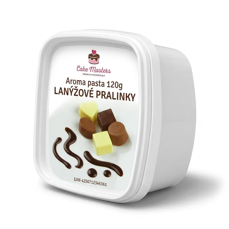 Aroma pasta Cake Masters s příchutí lanýžových pralinek v gramáži 120 g, slouží k ochucení krémů a dortů
