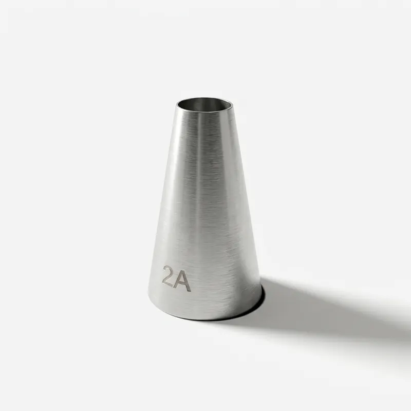 Trezírovací špička č. 2A z nerezové oceli pro zdobení dortů, cupcakes a zákusků krémem