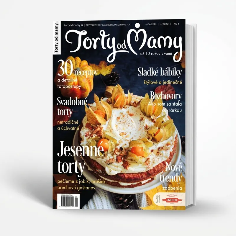 Časopis Torty od mámy 3/2020 s recepty, fotopostupy a inspiracemi na dorty a zdobení