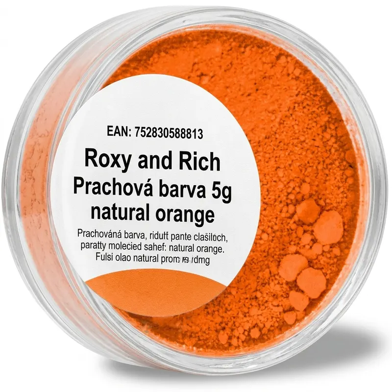 Prachová jedlá barva Roxy and Rich v odstínu natural orange o hmotnosti 5 g k dekorování dortů a cukrářských výrobků