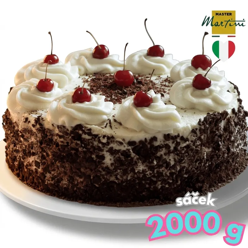 Tmavé čokoládové šupiny Master Martini na zdobení dortů a zákusků o hmotnosti 2 kg