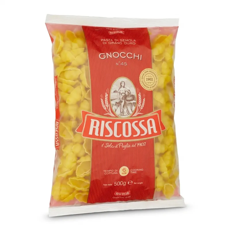 Italské těstoviny Rotelle ve tvaru ozubených kol z tvrdé pšenice, balení 500 g, vhodné k smetanovým omáčkám a těstovinovým salátům