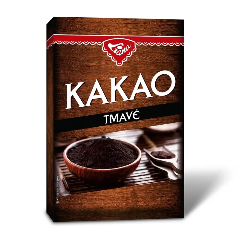 Tmavé kakao Liana Exclusive v balení 100 g pro intenzivní zabarvení a hluboké aroma dezertů