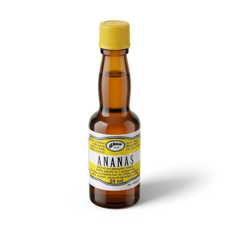 Aroma do potravin Aroco s ananasovou příchutí v lahvičce o objemu 20 ml na pečení a cukrářské krémy