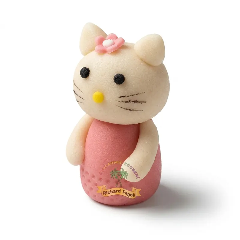 Figurka Hello Kitty z kokosové hmoty na zdobení dortu, výška 5 cm, od značky Fagoš