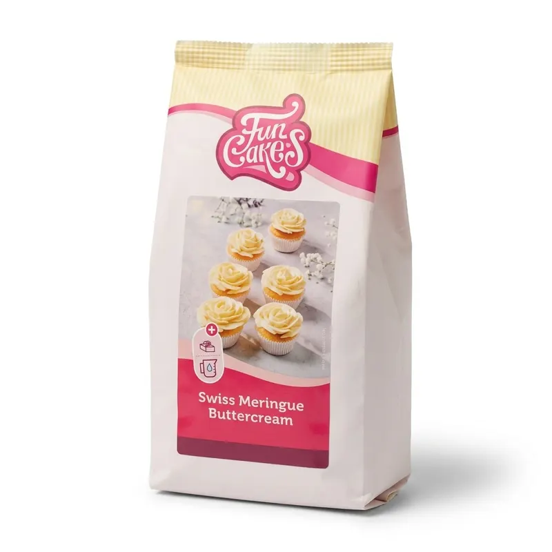 Směs na švýcarský máslový krém FunCakes v balení 400 g určená pro plnění a zdobení dortů a cupcaků