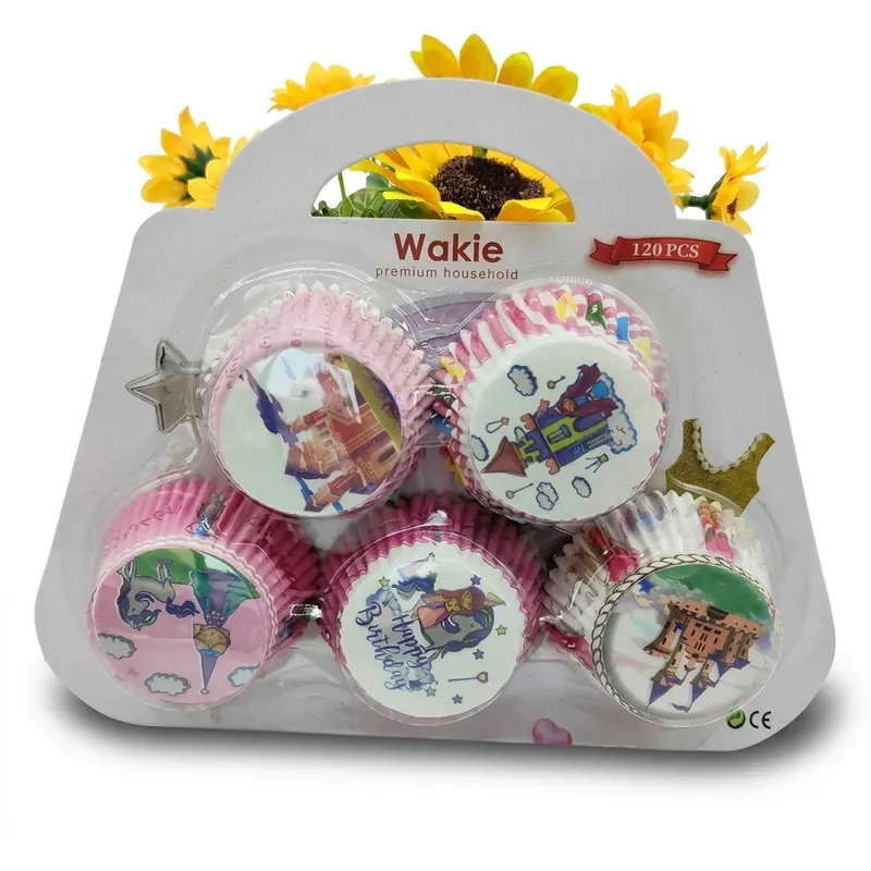 Papírové košíčky na muffiny Princezny, 120 ks, pro pečení muffinů a cupcakes