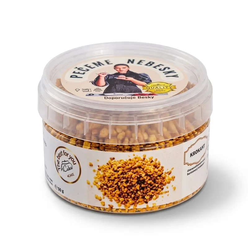 Zkaramelizovaný burizonový krokant v balení 50 g na zdobení a plnění dortů a cukroví