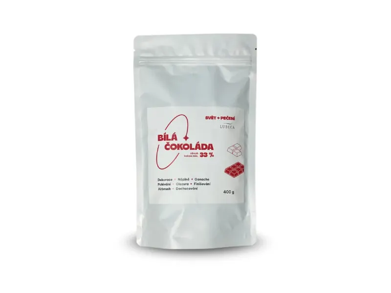 Čokoláda bílá LUBECA 33 % 400 g