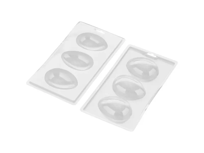 Plastová forma na čokoládu 3D vajíčka, kraslice, 2 ks