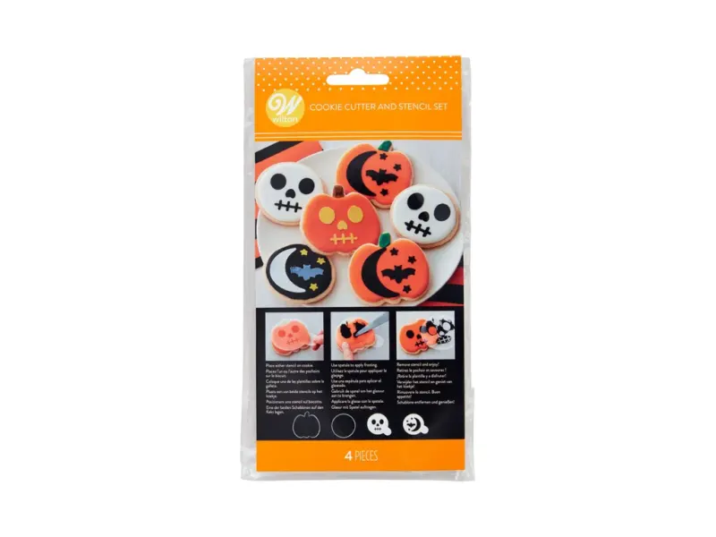 Vykrajovátka a šablona Halloween s motivy, 2 kusy sada