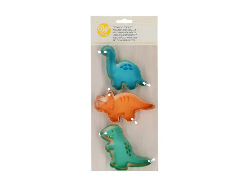 Sada vykrajovátek dinosauři, triceratops, brontosaurus, t-rex, 3 ks