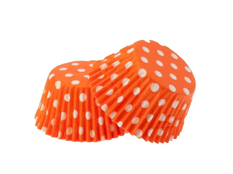 Košíčky na muffiny Polka oranžové, průměr 50 mm