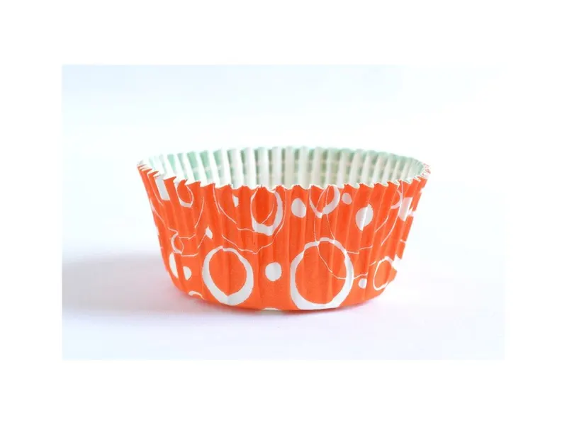 Cukrářský košíček Circle oranžový, průměr 50 mm
