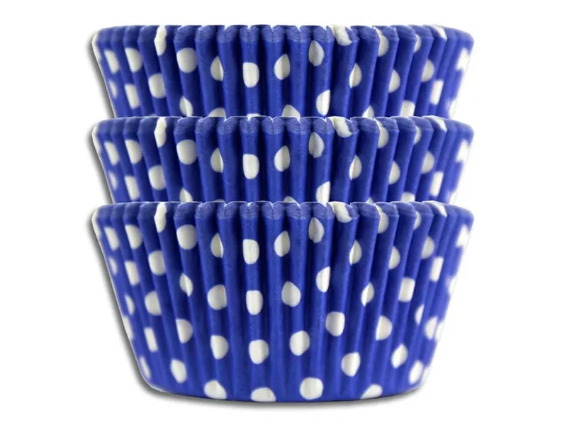 Košíčky na muffiny Polka modré, průměr 50 mm