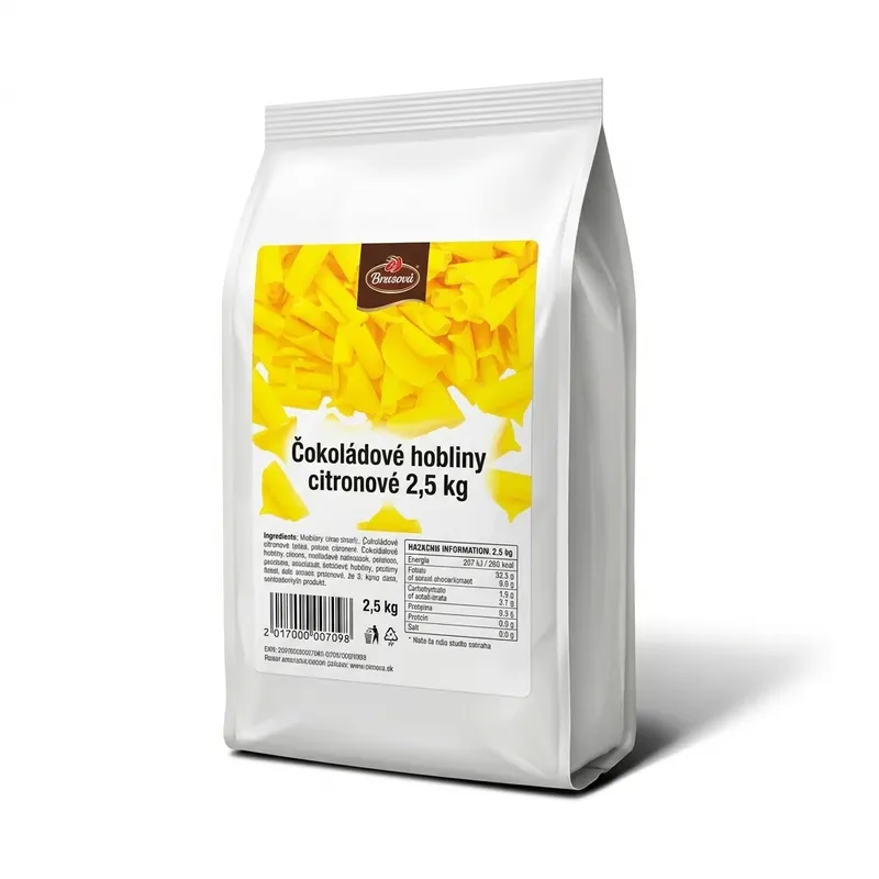 Čokoládové hobliny citronové 2,5 kg