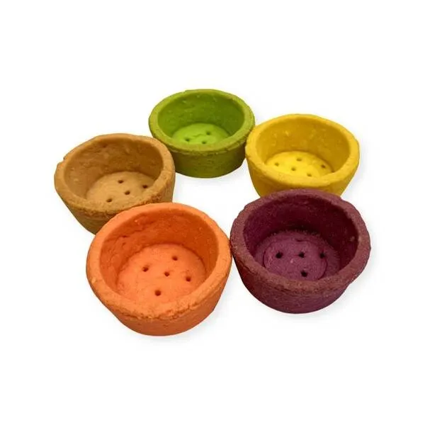 Jedlé košíčky na tartaletky mix barev 4,4 cm, 24 ks