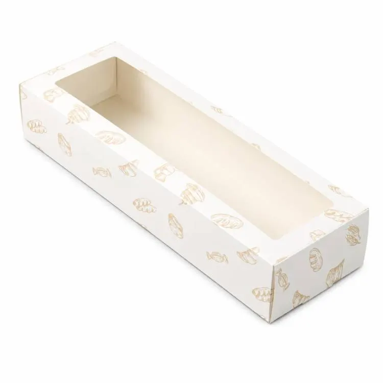 Obdélníková krabice s okénkem bílá 35 x 12 x 6,5 cm