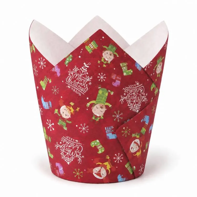 Košíčky na muffiny Tulip červené zvířátka 5 x 8 cm 12 ks