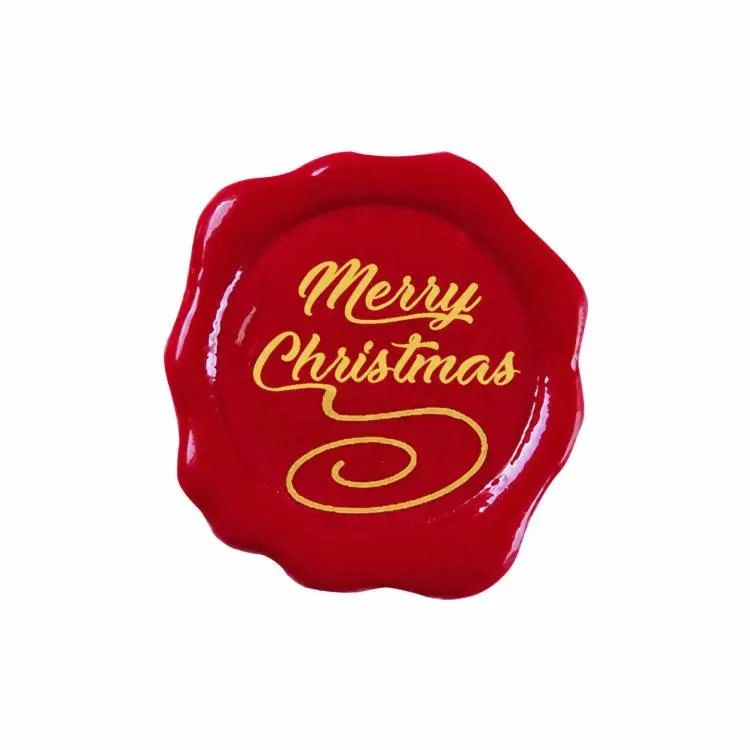 Čokoládová dekorace pečetě Merry Christmas, 10 ks