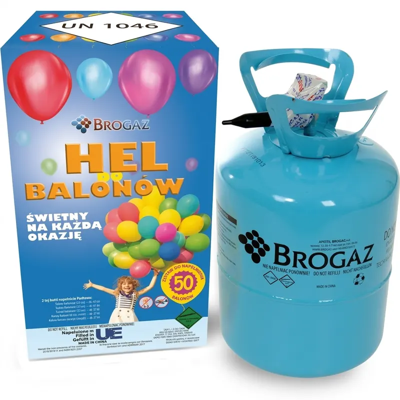 Helium do balónků 13,6 l s 50 balónky