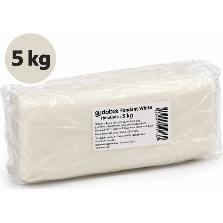 Potahovací hmota na dorty, bílá, 5 kg