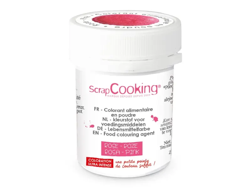 Prachová jedlá barva SCRAP Cooking, růžová, 5 g