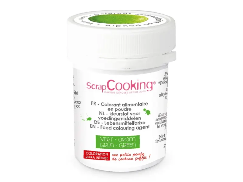 Prachová jedlá barva SCRAP Cooking, zelená, 5 g