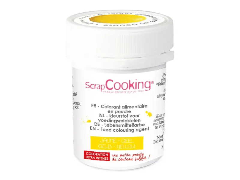 Prachová jedlá barva SCRAP Cooking, žlutá, 5 g