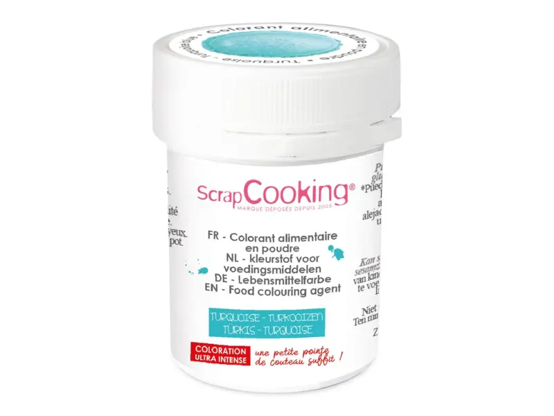 Prachová jedlá barva SCRAP Cooking, tyrkysová, 5 g